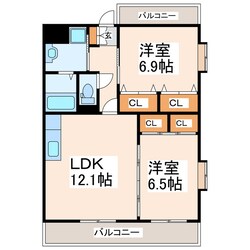 八王寺 徒歩3分 1階の物件間取画像